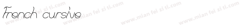 French cursive字体转换